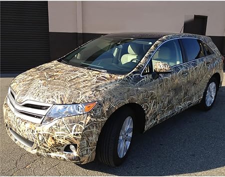 Asudaro Jungle Camo Vinyl Roll: Bubble Free, Waterproof Car Wrap - 152cm x 50cm