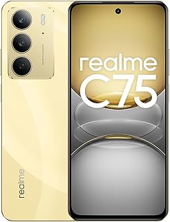 realme C75 Smartphone 8+128 GB, IP69 Dust&Water Resistance, 5828mAh Massive Battery, 50MP AI Camera, 6.72'' Display with 90Hz Refresh Rate, MediaTek Helio G92 Max Chipset, Lightning Gold