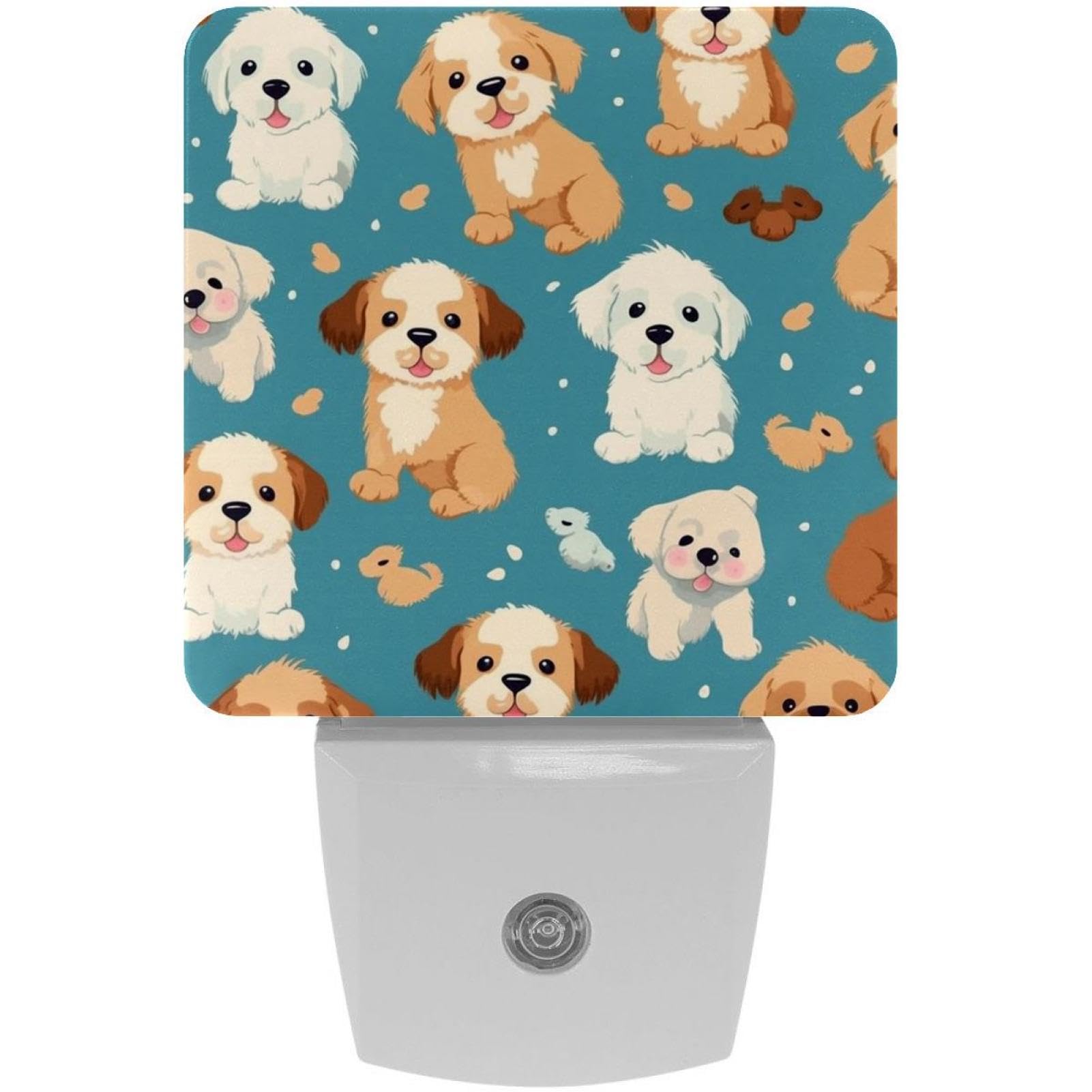 NEWzone Puppy Dogs Night Light 0.5W, Plug in Night Lights for Boys Girls Led Night Light Dusk to Dawn Sensor Nightlight for Stairway/Hallway/Bedroom