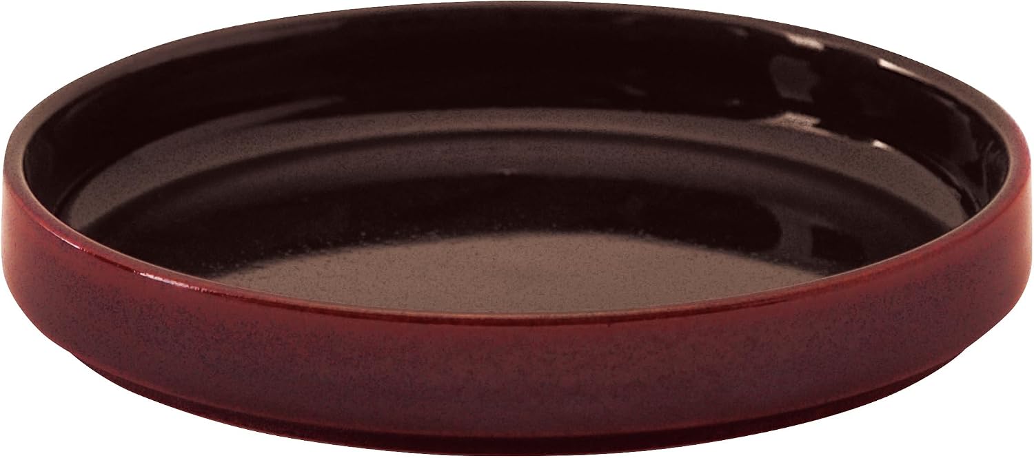 Koyo Pottery 25161176 Luflee, Barn Amber, 3.9 inches (10 cm), Stack Plate, Dishwasher Safe, Made in Japan