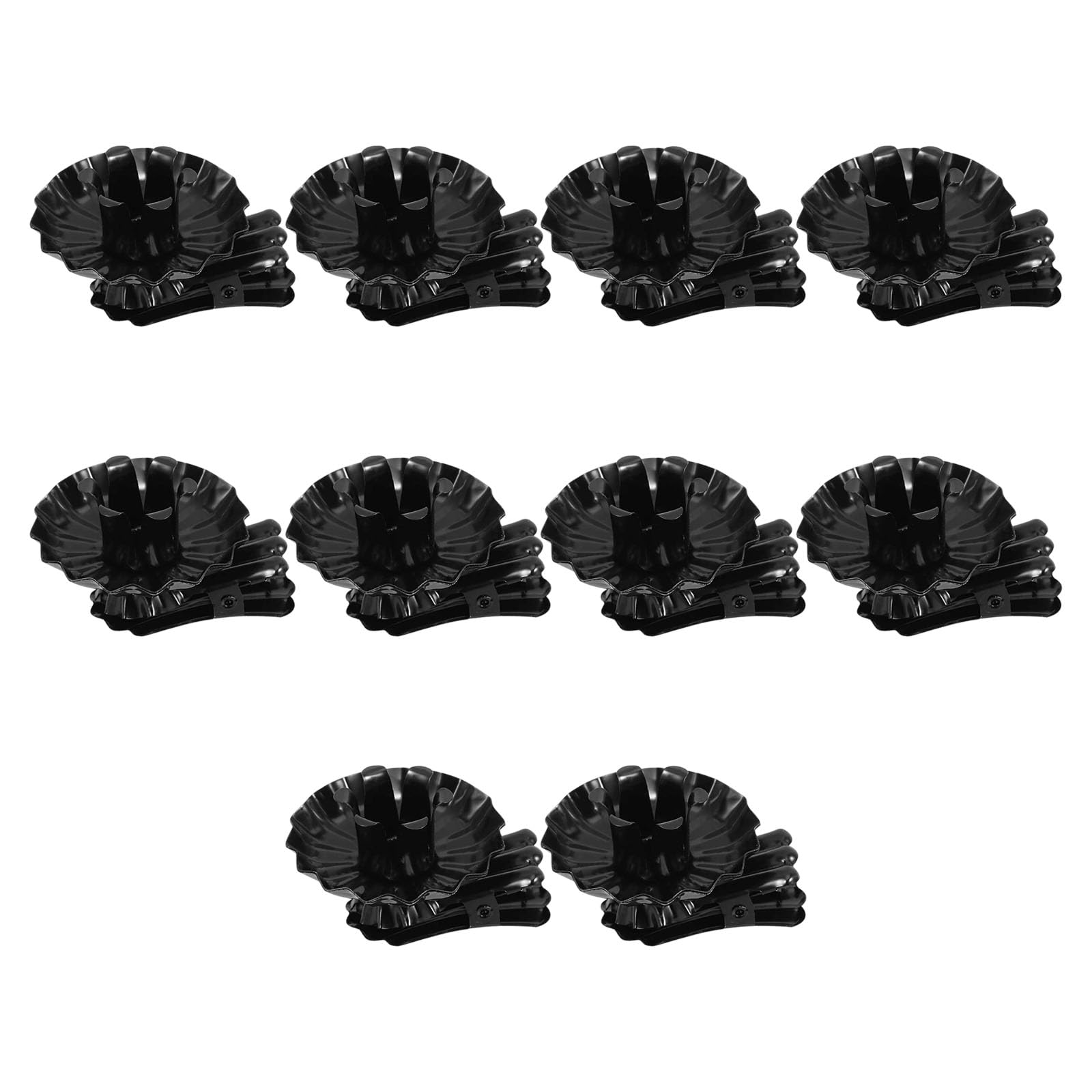 Jazuaiao Black Of 10 Elegant Metal Clips For Table Decoration And Party Arrangements Iron Construction Holder Metal Clamps