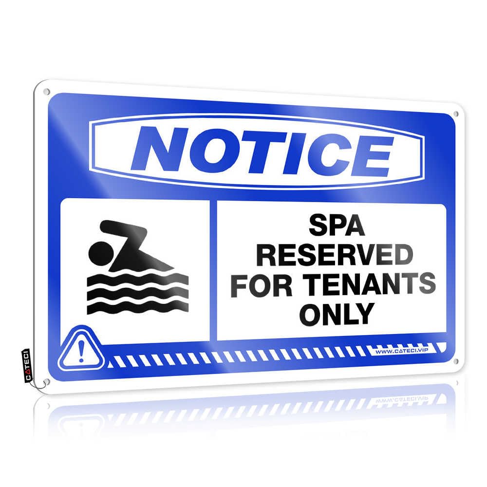 Bar Sign For Outdoor Bar Notice Spa Reserved For Tenants Only Tin Sign Warning Tin Sign Home Decor Men(30X40CM)