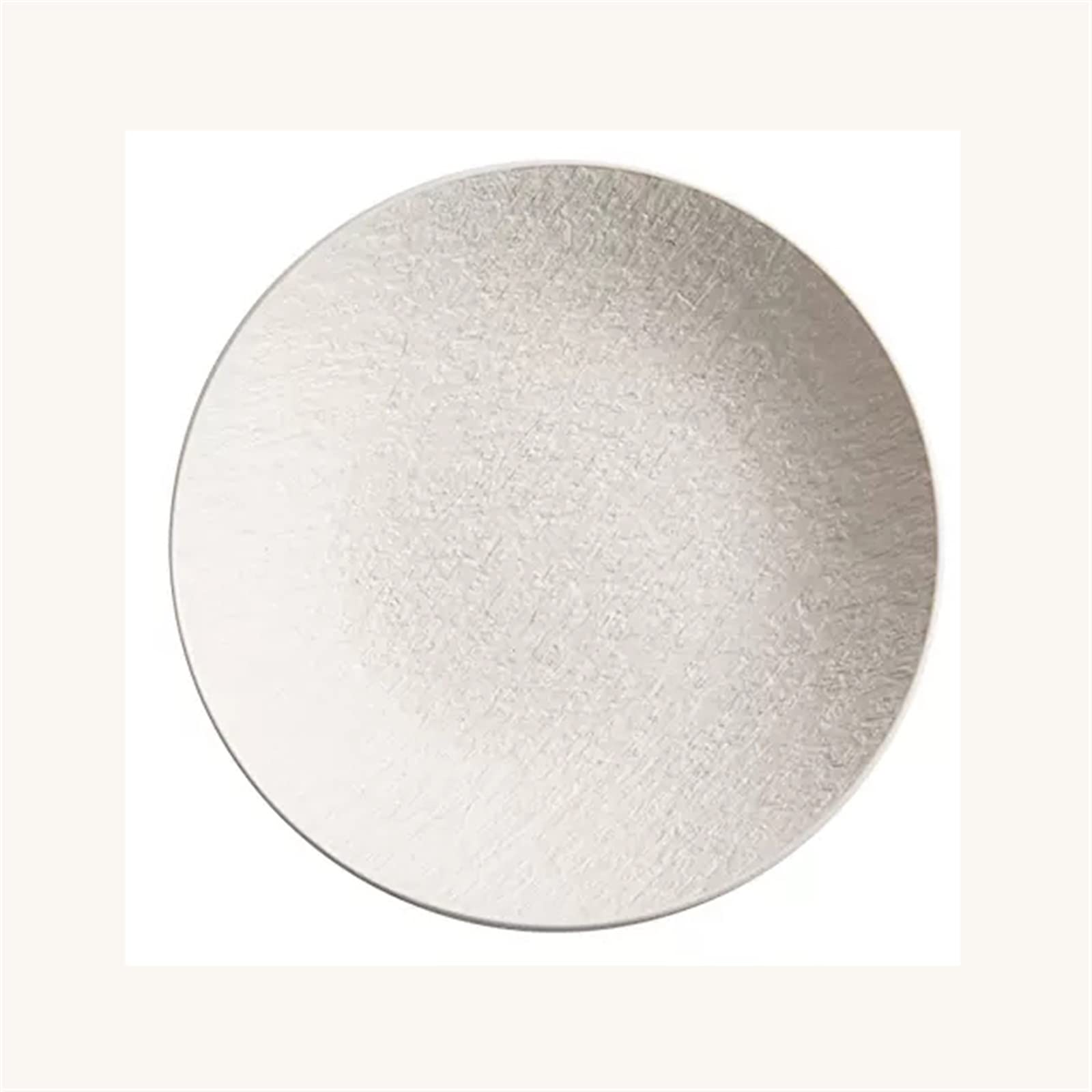HPTHLY Plate Dining Plate Household Deep Plate Ceramic Salad Bowl Soup Plate White Rock Dish Household Kitchen Restaurant Plate Round Frosted Dining Plate Dessert Plate (White L)