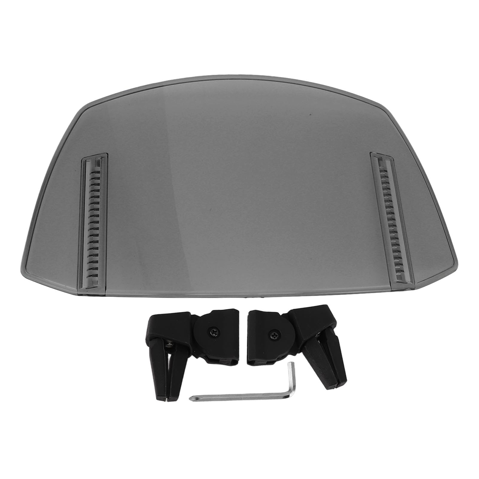 Tissting Parabrezza Moto, 29 x 22 cm Parabrezza Estensione Universale Regolabile ABS Deflettore Aria Moto con Clip, Parabrezza Spoiler Deflettore Aria per MT07 MT09 MT10 R1 R3 FZ6 TMAX530 TMAX 500