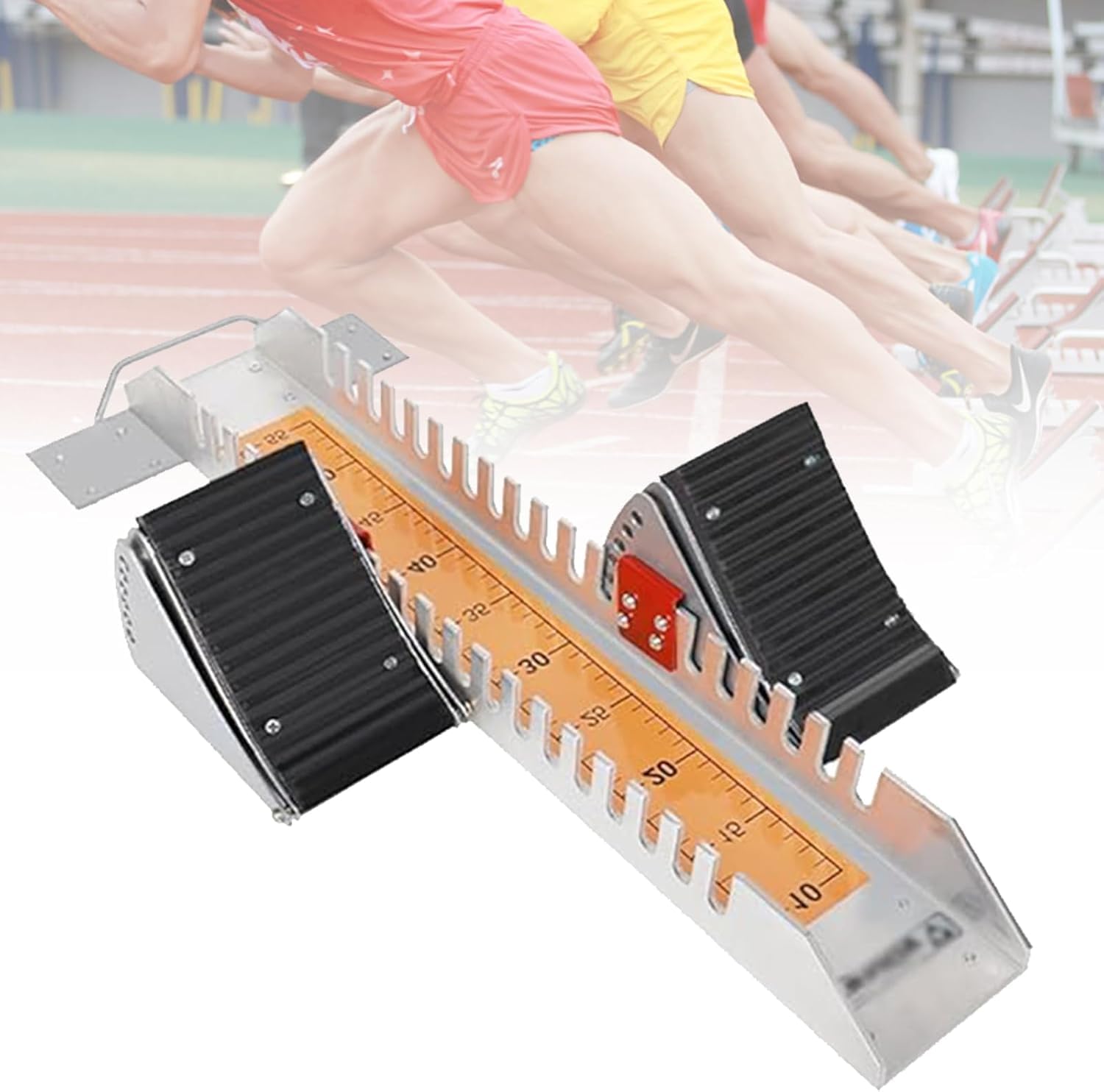 Leichte Aluminium-Startblöcke mit rutschfesten Pads für Laufwettbewerbe und Leichtathletik