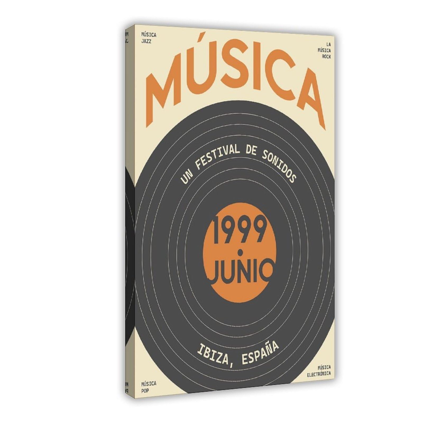 Poster con mostra musicale del suono – Decorazione da parete per la tua sala musicale, poster su tela, decorazione per camera da letto, ufficio, stanza, regalo, 40,6 cm di lunghezza x 61 cm di