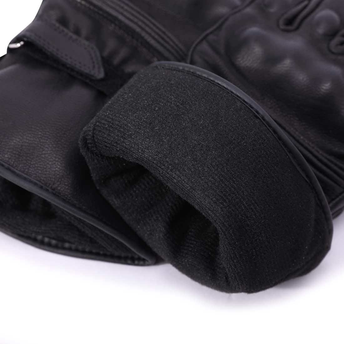Harssidanzar Herren Winter Motorradhandschuhe,echtes Leder Vollfinger Touchscreen Thermisch gefüttert mit Wasserdichten Thinsulate Motorrad Motorrad Reithandschuhen KM048EU1