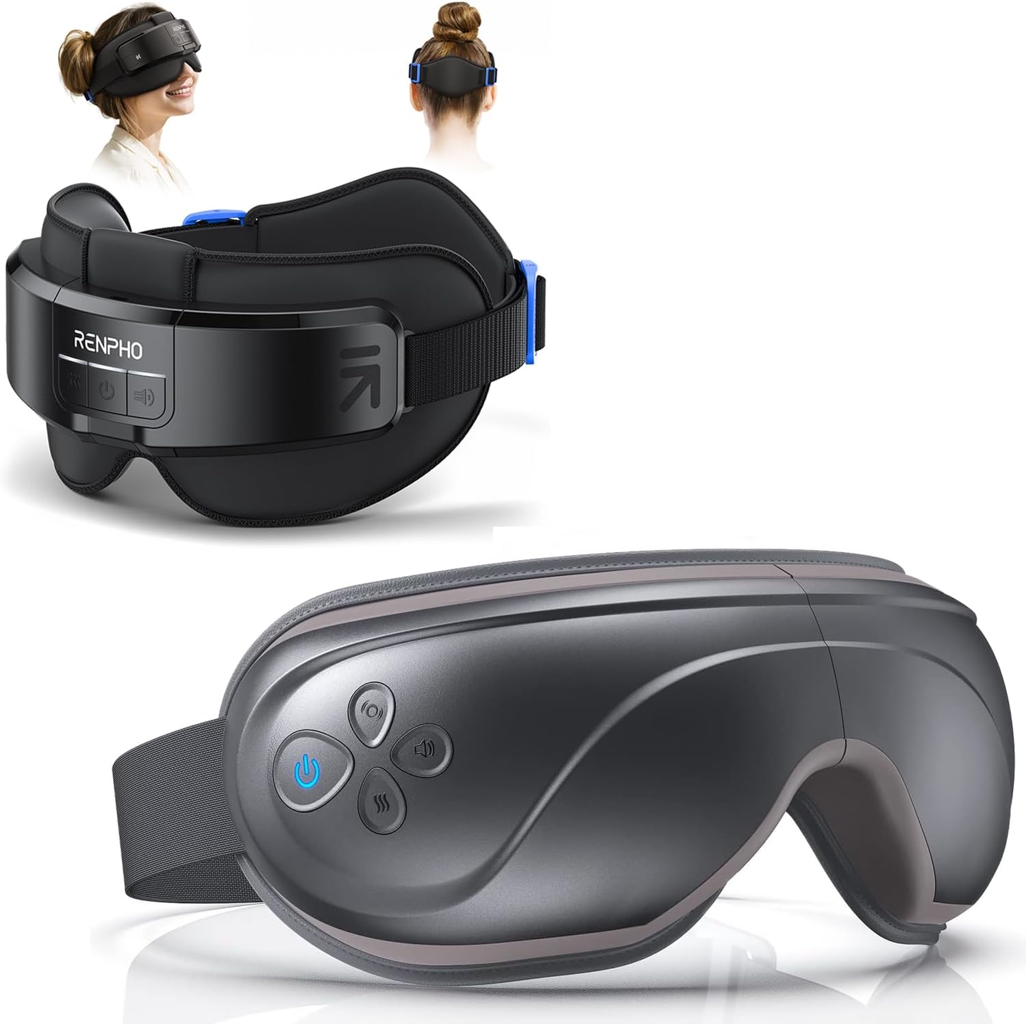 RENPHO Heated Head & Eye Massager& FSA/HSA Eligible Eyeris 2 Eye Massager