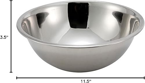 Miniatura 9 de Winco - Cuencos para mezclar de peso estándar, de acero inoxidable, acabado de espejo