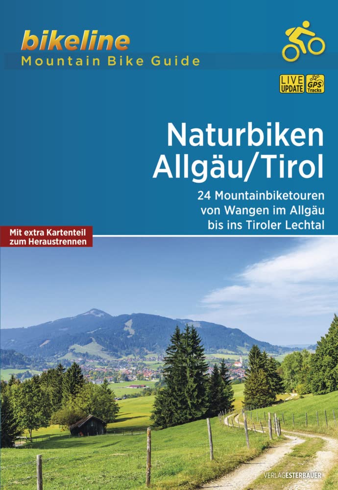 Naturbiken Allgäu/Tirol: 24 Mountainbiketouren von Wangen im Allgäu ins Tiroler Lechtal, 830 km, 1:50.000, GPS-Tracks Download, LiveUpdate (Bikeline