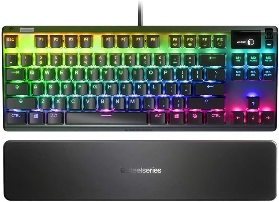 SteelSeries Apex Pro TKL Mechanical Switches Gaming Keyboard with OLED Smart Display (Renewed)