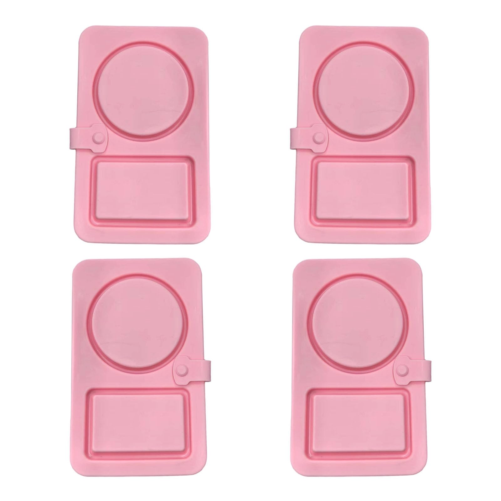 Buxuaaaa Foldable Silicone Duals Compartment Food Storage Container Leak Proof Lid Portable Seasoning Snacks Box Kitchen Organiser Silicone Snacks Container with Lid