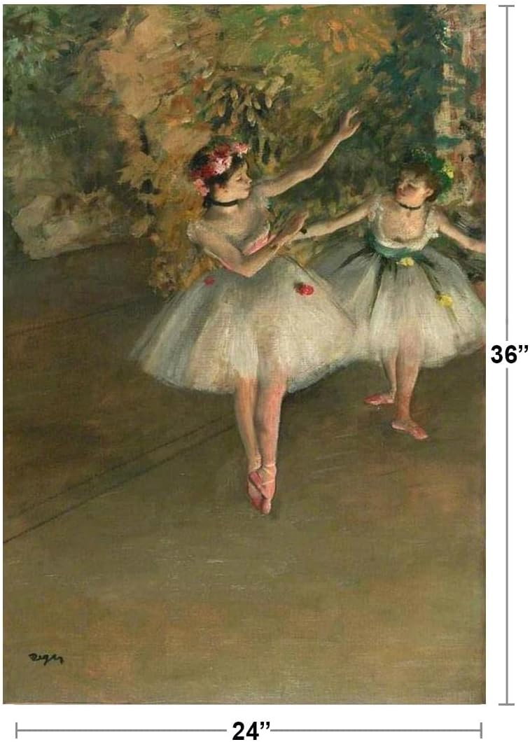 Edgar Degas Ballerina Poster Two Dancers On The Stage Prints Cool Wall Art Print Poster 24x36
