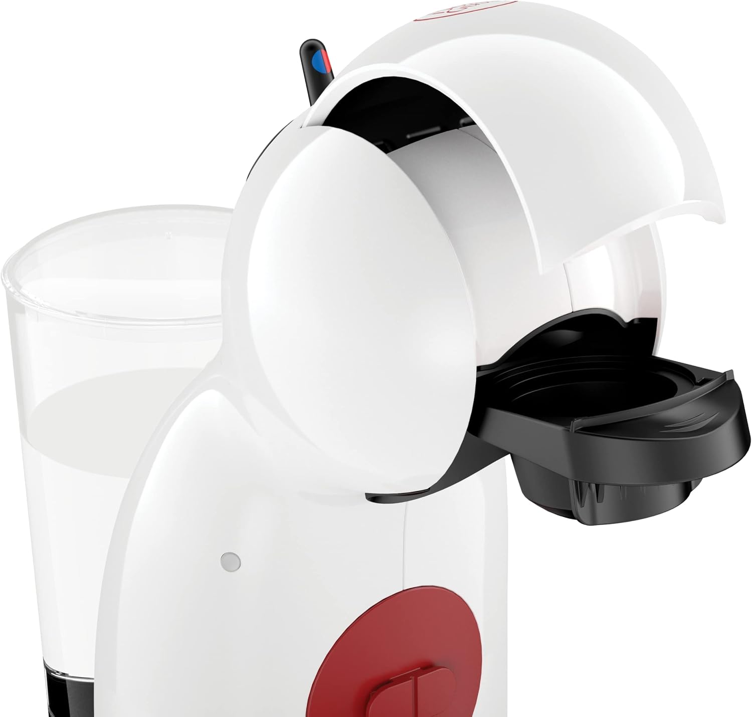 Top view of NESCAFÉ Dolce Gusto Piccolo with capsule slot open