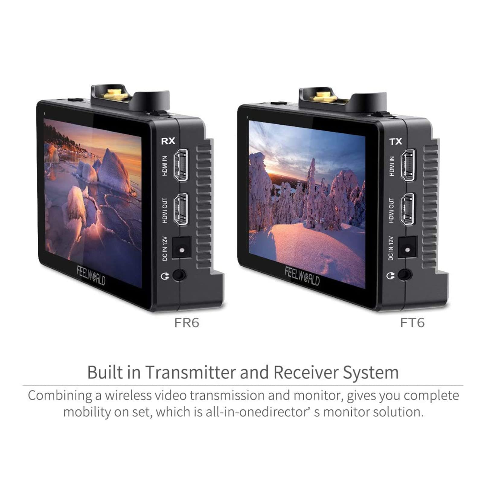 FEELWORLD FT6+FR6 モニター FEELWORLD FT6 FR6 Sistema de transmissão de vídeo sem fio de 5,5