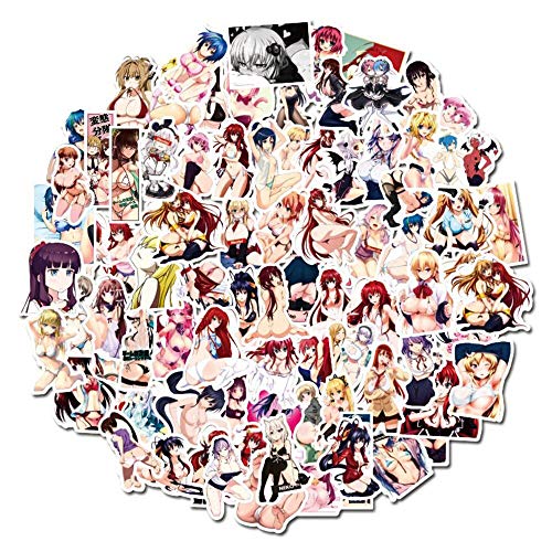100pcs Anime Sexy Aufkleber für Erwachsene Vinyl wasserdichte Aufkleber,Niedliche Wasserflasche Laptop Reisetasche Auto Skateboard Motorrad Fahrrad Gepäck Gitarre Fahrrad Aufkleber