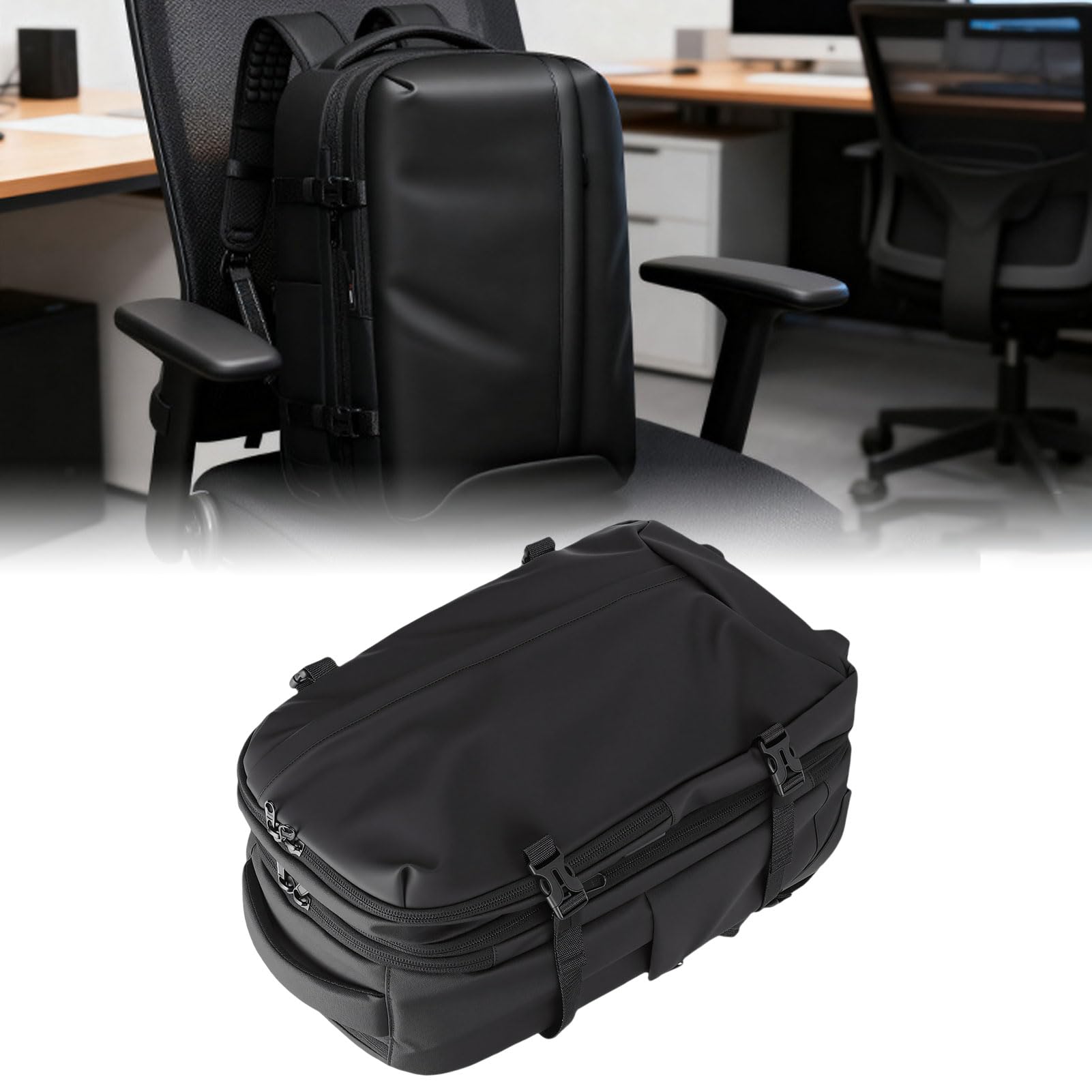 Rozszerzalny Plecak na Kółkach 25-60L | Plecak na kółkach 2 w 1, kompresja próżniowa, blokada hasłem, szybkie ładowanie przez USB, tkanina Oxford