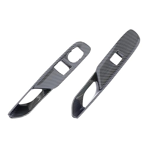 Miniatura 8 de Cubierta del panel de interruptor de elevación de ventana para Chevy Corvette C8 2020-2023 de fibra de carbono