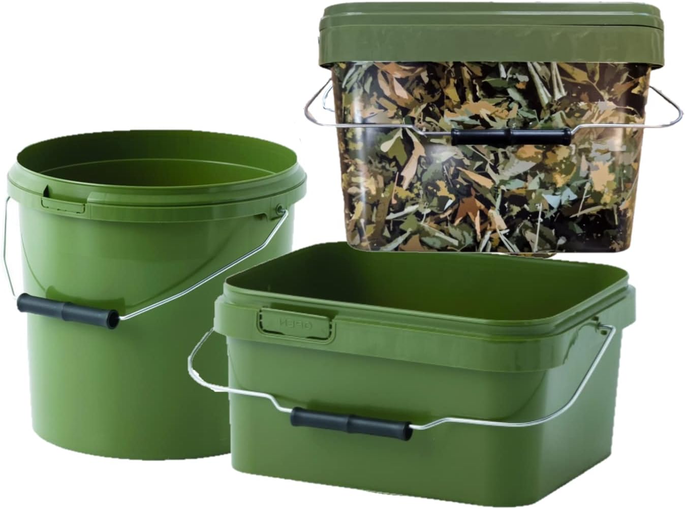 Fishing Bucket Set Storage Buckets Camo 