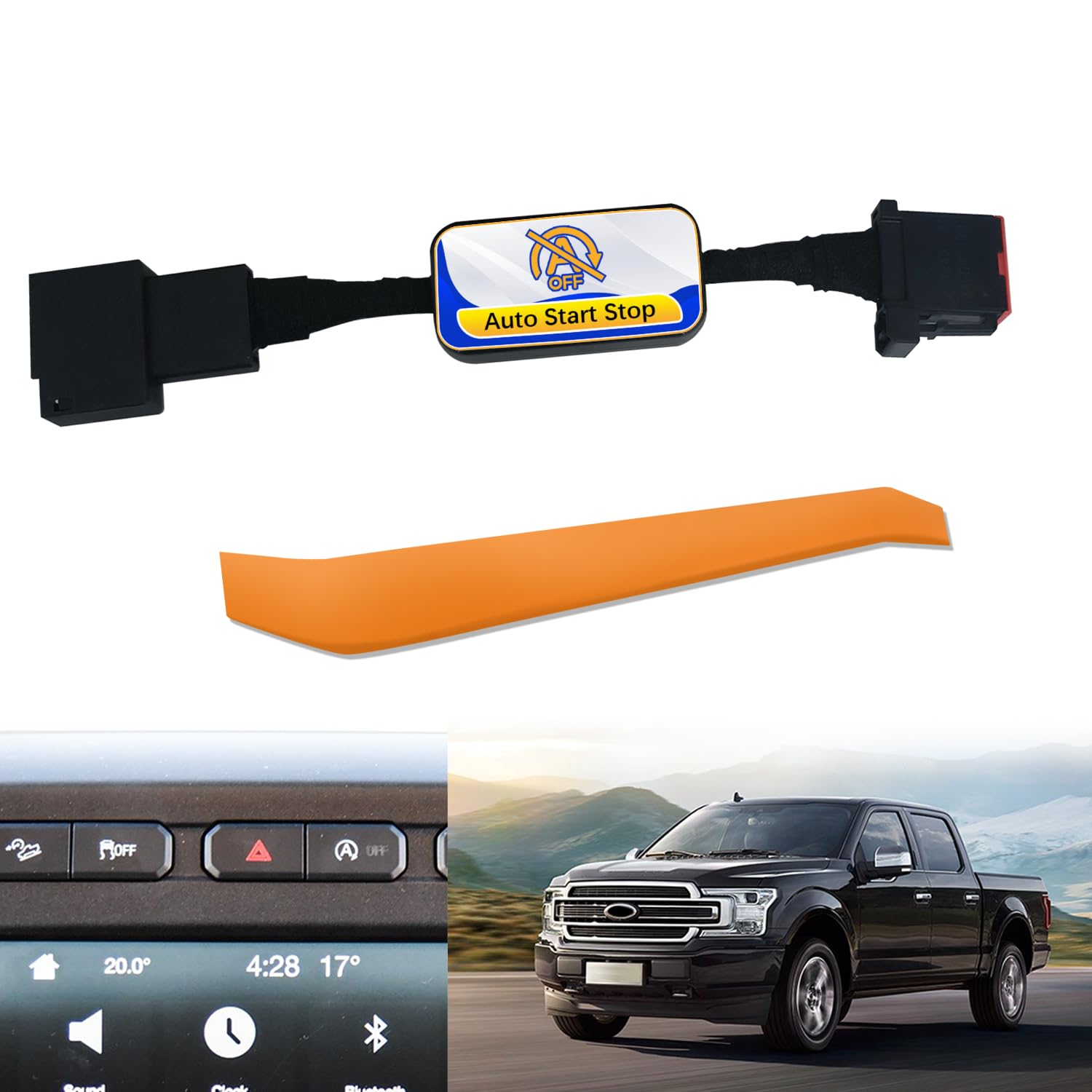 JUGATAMAIBU Auto Start Stop Eliminator/Delete/Disablere Compatible with F'ord F150 2015-2020