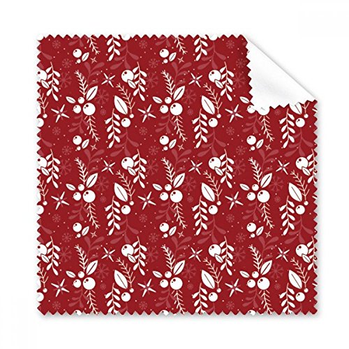 Chiffon de nettoyage Noël rouge blanc 5Pcs pour lunettes et téléphone