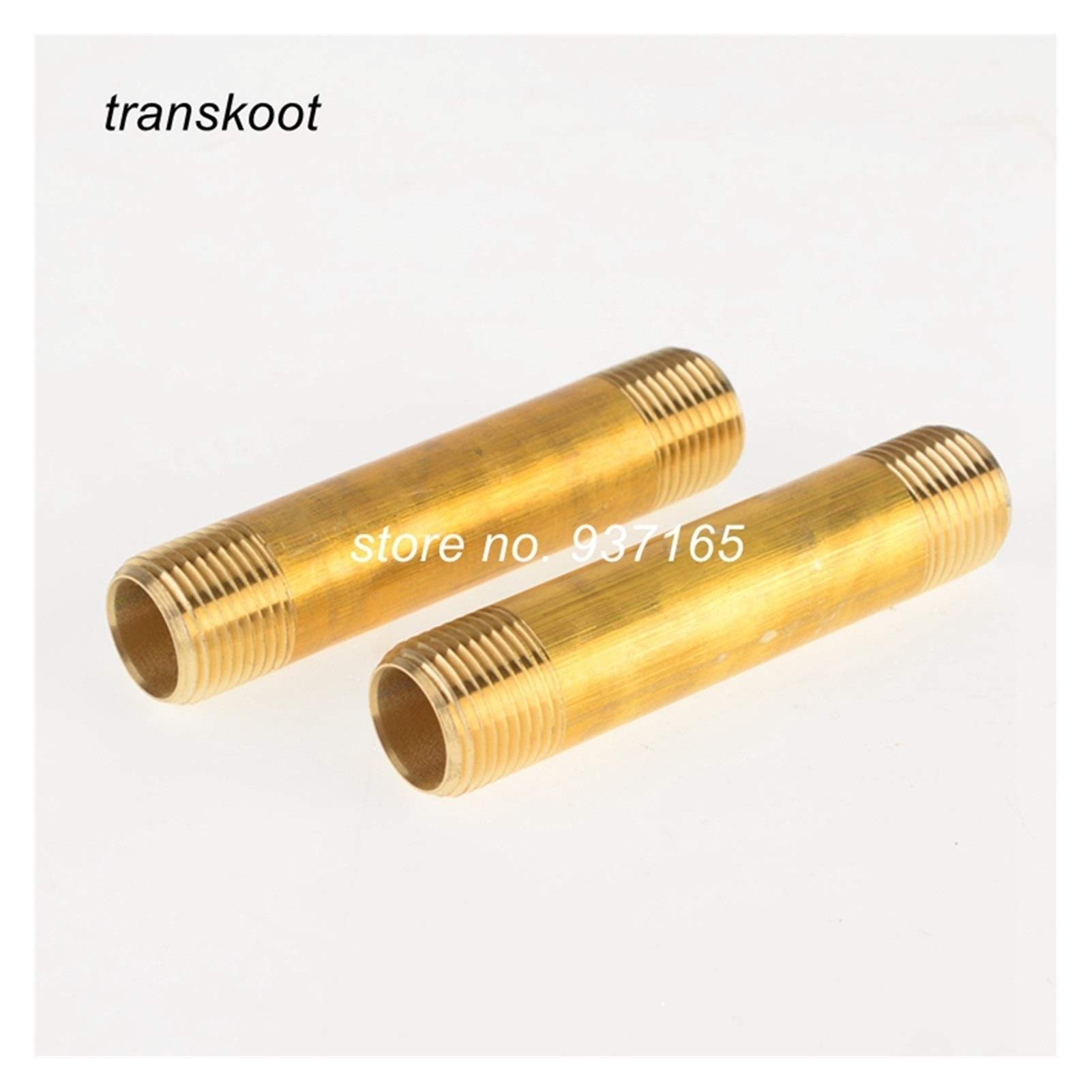 Łączniki rurowe 2 szt. Wąż mosiężny gwint męski Złączki z mosiądzu, 1/8 "1/4" 3/8 "NPT długi złączka(3/8")