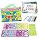 lenbest Kit di Stencil e Disegno, Kit Completo per Bambini, Oltre 200 Forme con 12 Stencil Grandi e 2 Piccoli, 12 matite Colorate e 1 Matita portamine, Giocattolo educativo per Bambini