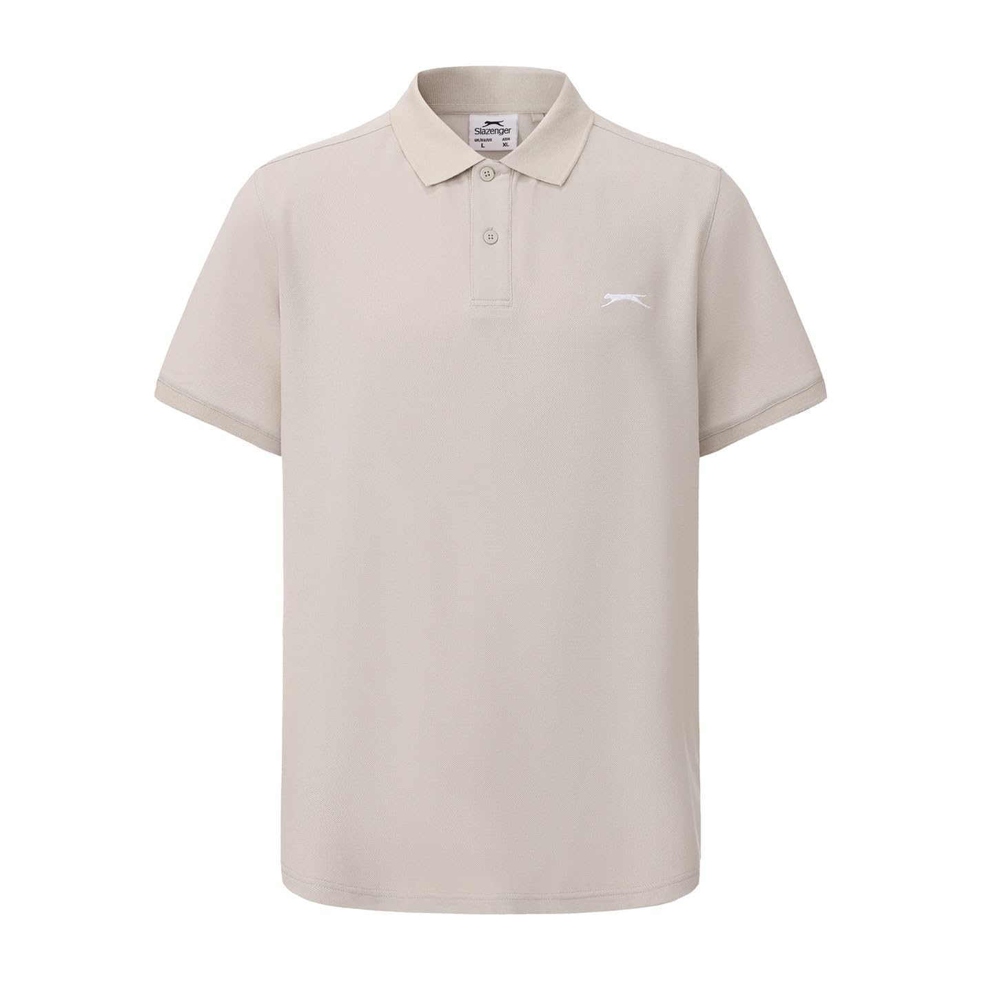 Slazenger Men' Beige Plain Polo Shirt in Size S, Sports Direct