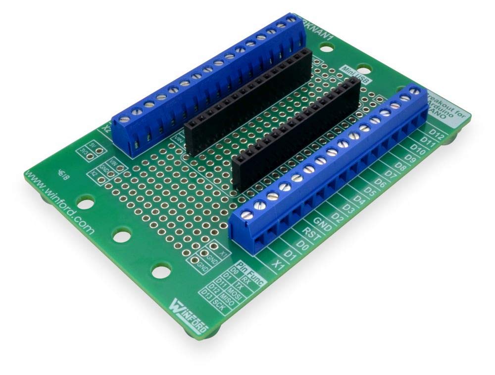 Breakout Terminal Expansion Board for Arduino Nano: Amazon.com ...