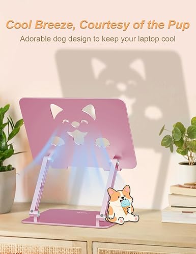 Miniatura 3 de Soporte portátil ajustable para computadora de escritorio, elevador ergonómico de aluminio para laptop, soporte resistente para portátiles grandes