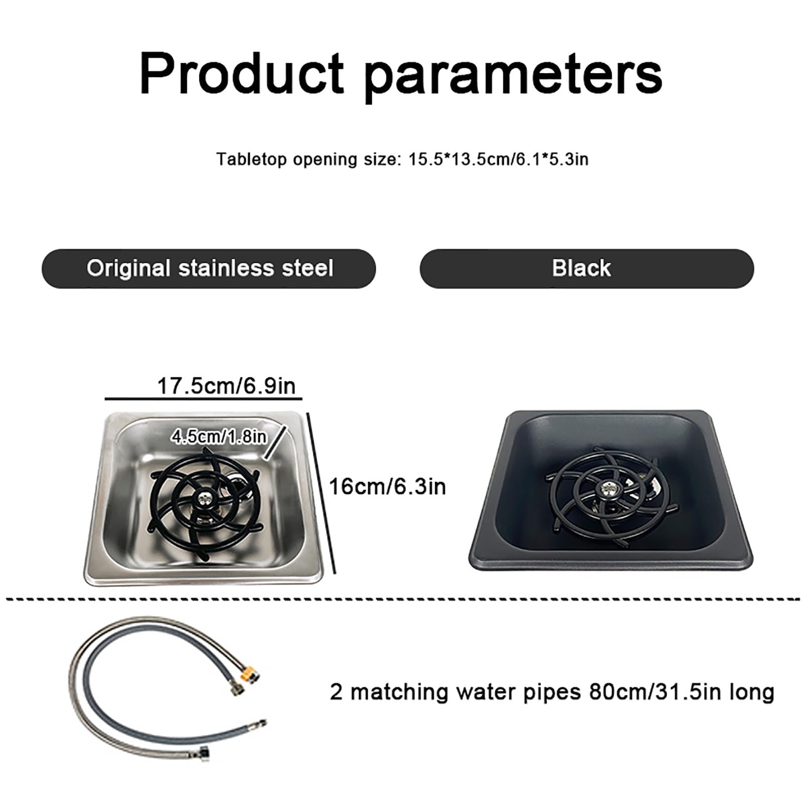 Lavabicchieri da Banco in Acciaio Inox per Lavello da Cucina, Cucina Domestica, Hotel, Bar, Ristorante, Scarico e Vaschetta Raccogli Gocce(Silver)