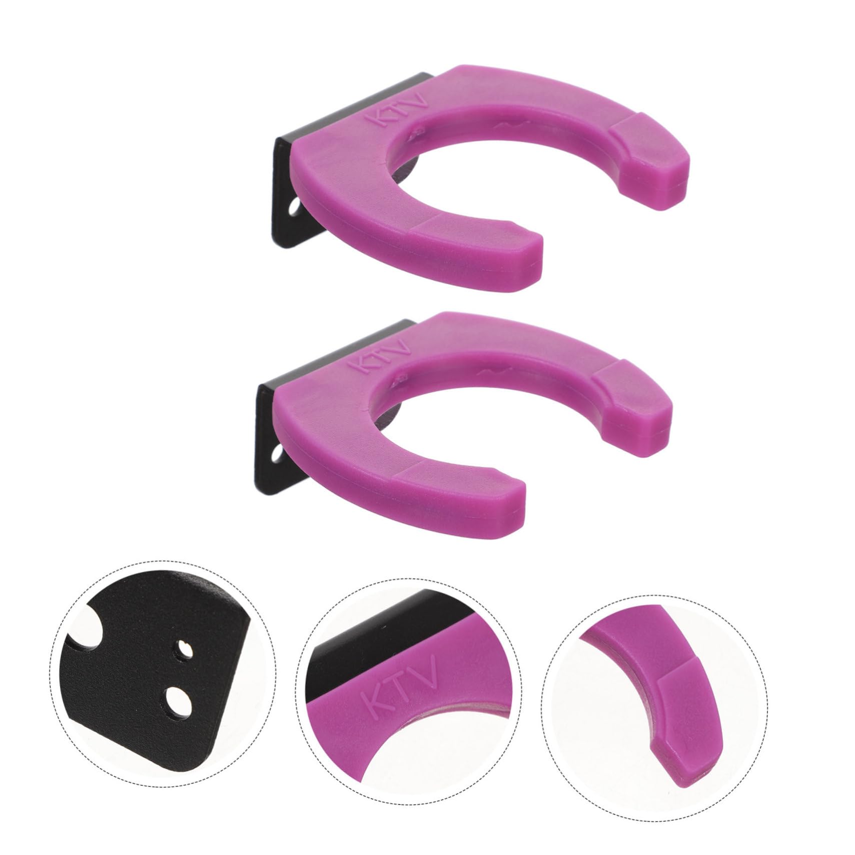 Sosoport 2Pcs Ktv Microphone Wall Mount Hook Durable Mic Hangers Support for Space Saving Installation Compatible with Handheld Microphones