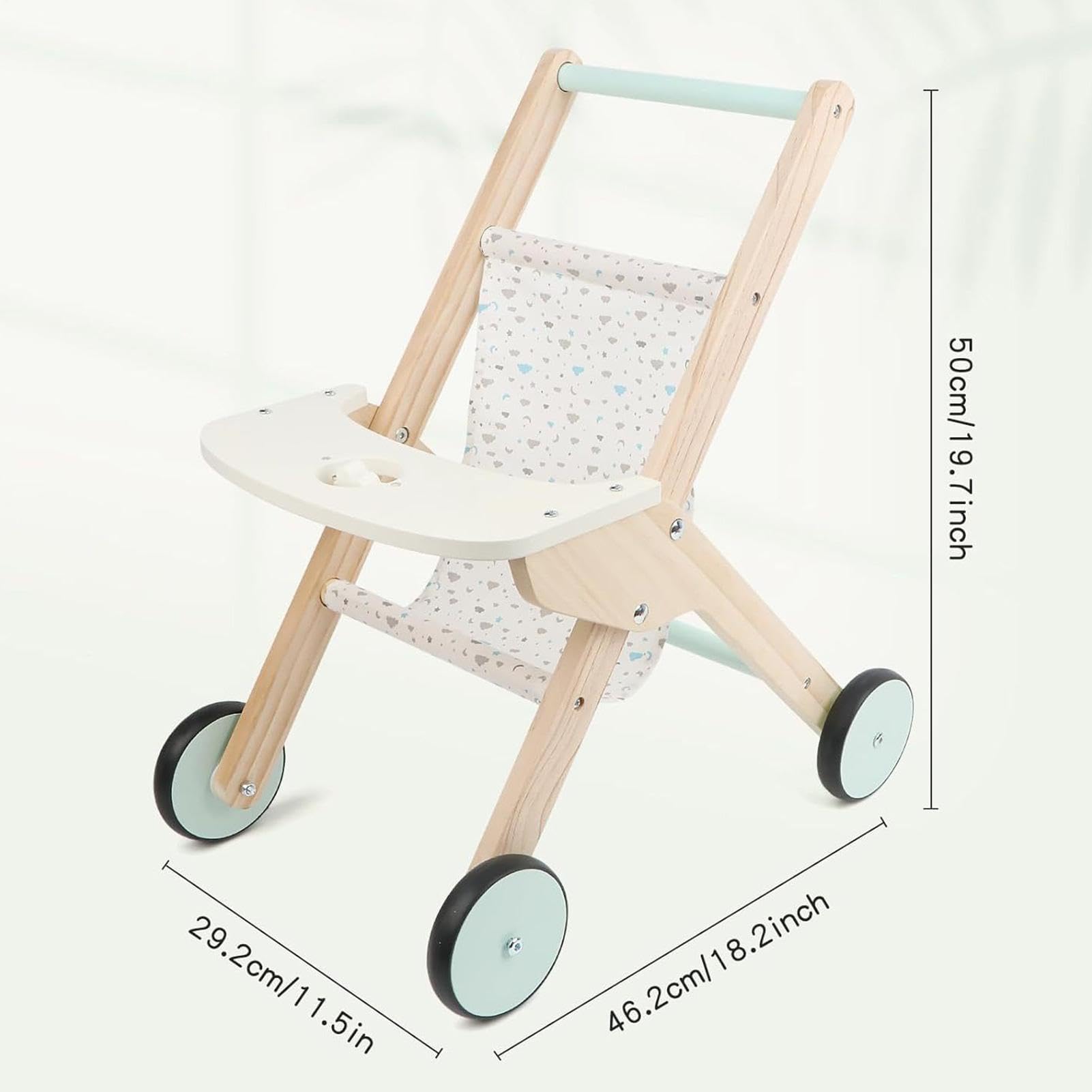 Holz-Lauflernwagen Motorikförderndes interaktives Sinnes-Lernspielzeug | Einkaufswagen-Lernlaufspielzeug Lernspielzeug Steh-Rollenspiel für Kinder und Mädchen innen und außen Garten