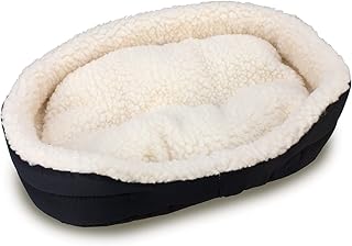 Arquivet Kaninchenwiege aus Plüsch, weiches und warmes Bett, Hängematte für Kaninchen und kleine Säugetiere, Schwarz, 40 x 24 x 12 cm product image
