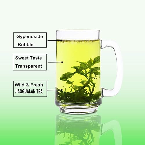 Miniatura 5 de Hojas de té Wild Jiaogulan, té Gynostemma, 3.5 onzas (3.53 oz), 100% natural, sin azúcar, sin Gmo
