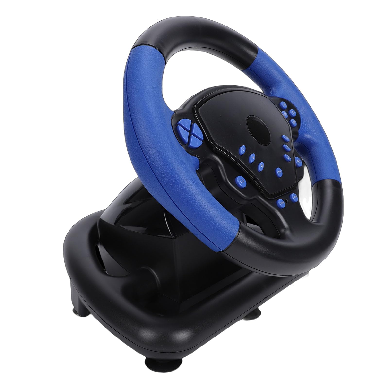 Sxhlseller Volante da Gioco Force Feedback |Volante con Rotazione di 135° con Pedaliera Doppio Motore per PC IOS