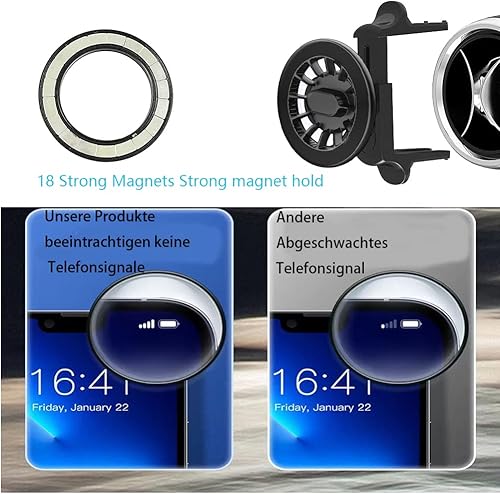 Miniatura 6 de Soporte magnético para teléfono Mini Cooper R56 F56 Smart 451 453 Alfa Romeo Mito Fiat 500 Berlingo Renault Alaskan Clio Mercedes