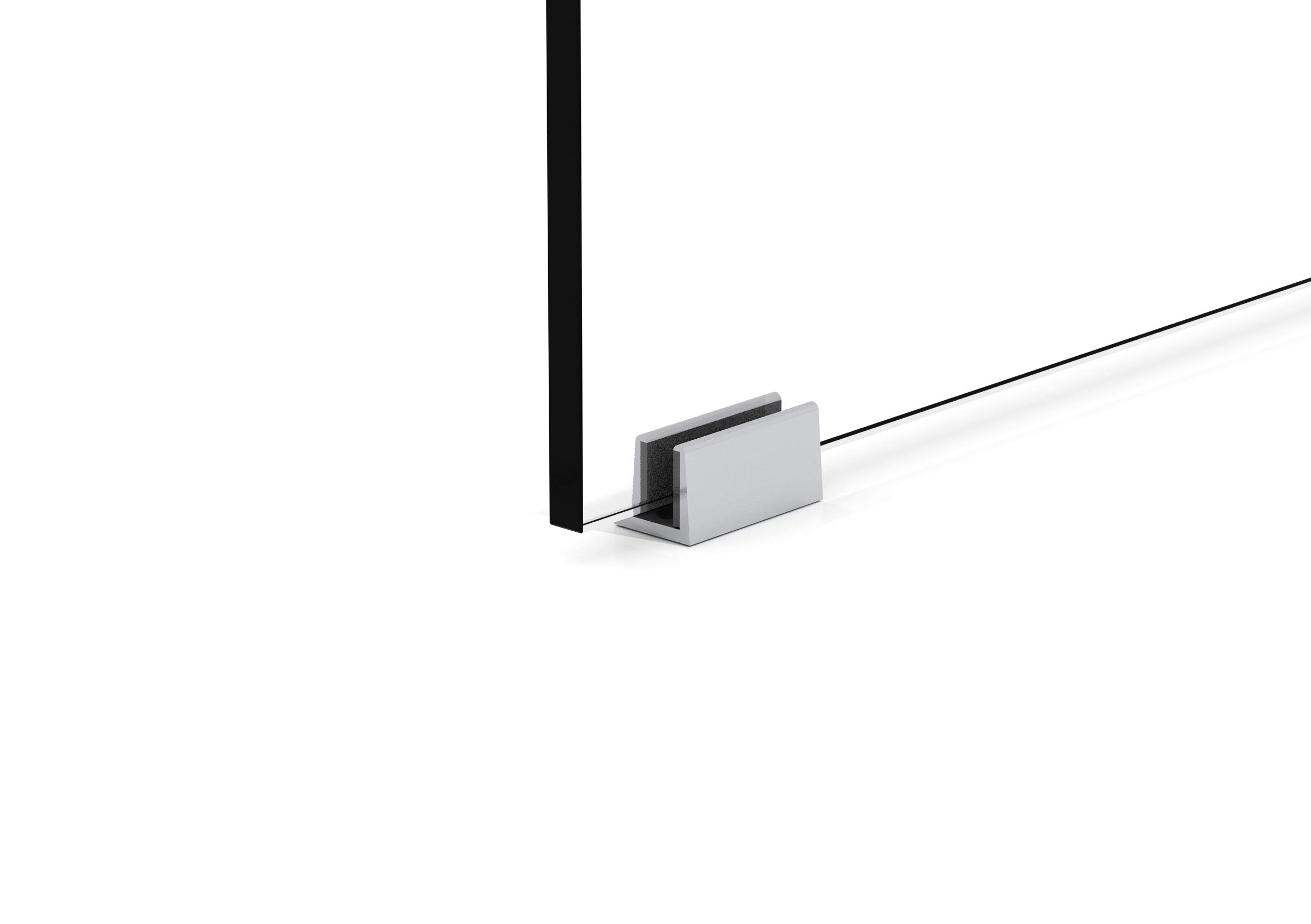 Szklane drzwi przesuwne 1025 x 2050 mm trzcinowe trawy Sadora Slimline system kompletna szyna jezdna o wyglądzie stali szlachetnej i uchwyty muszelkowe drzwi przesuwne ze szkła do wnętrz