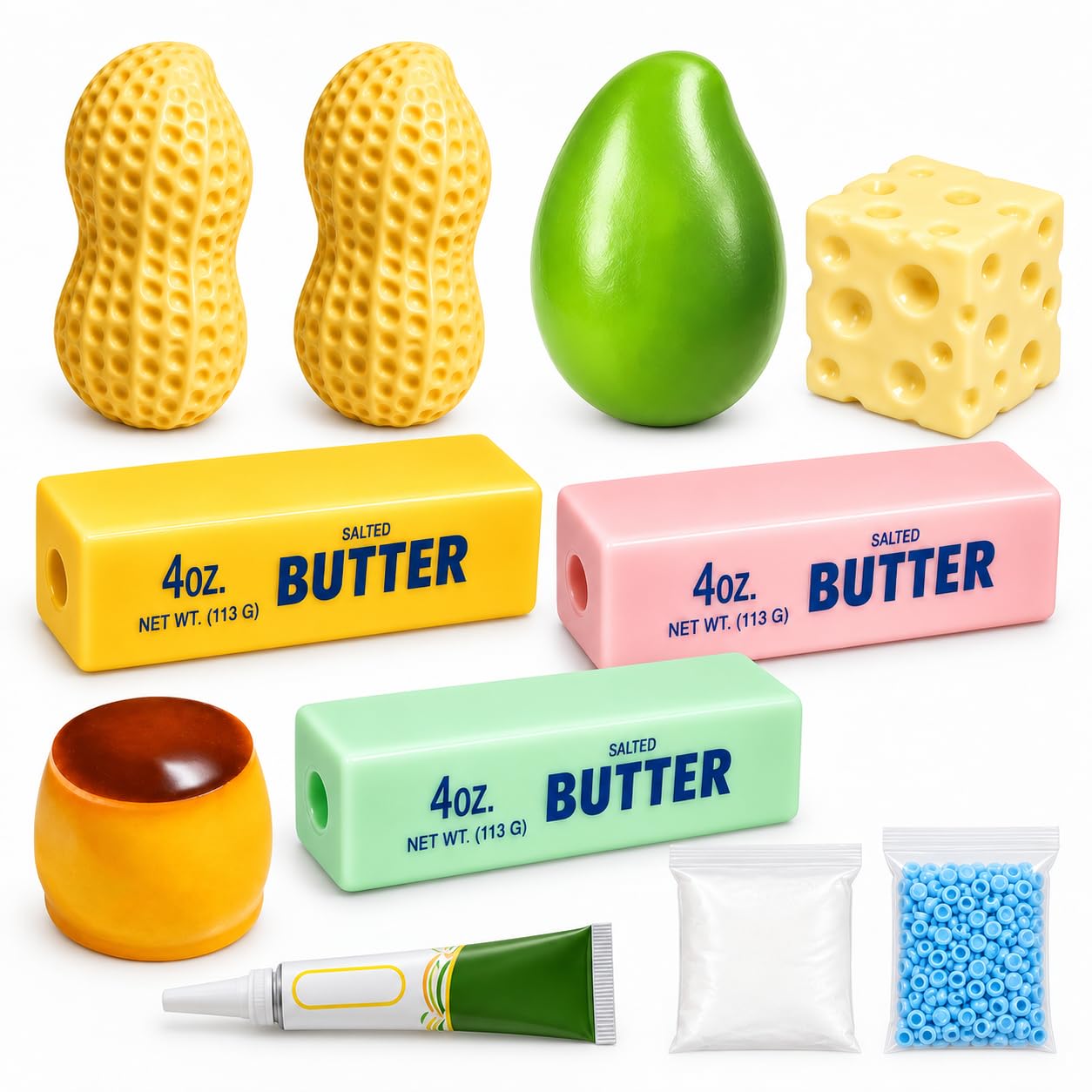 6PCS Squishy Making Kit, DIY Stress Ball Making Set Empty Squishy Skins (8PCS-B) â image 1