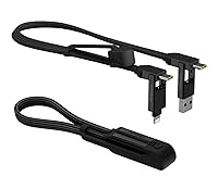Vista 1 de Rolling Square inCharge XL - Cable de carga múltiple 6 en 1, cable USB portátil y USB-C con potencia de carga ultrarrápida de 100 W, 1 pie/0.3m