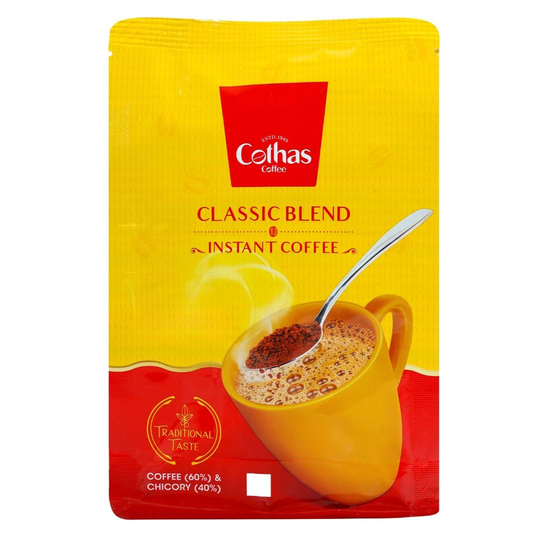 Cothas Classic Blend Instant Coffee Powder | Traditional South Indian Taste | Made with 60% Coffee & 40% Chicory for Rich ... - Review, Price and Buying Guide