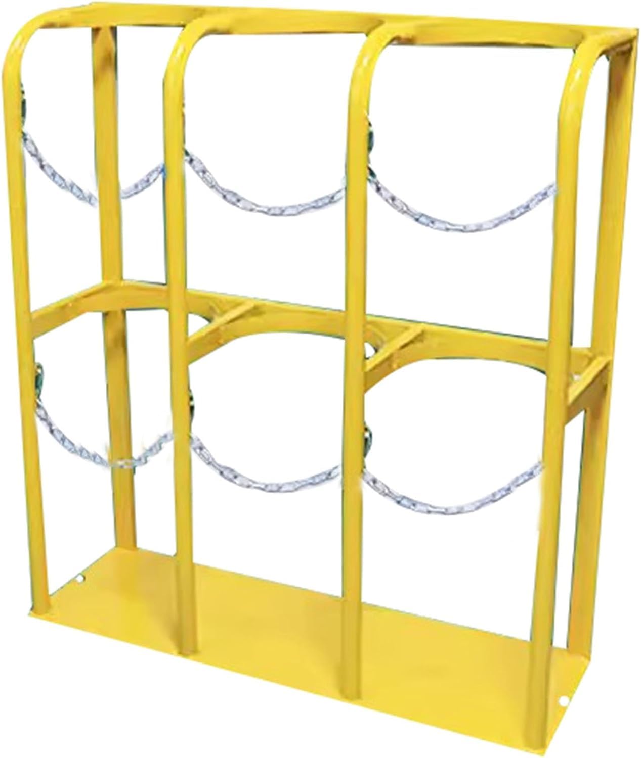 GTHTUHFD Oxygen Cylinder Cart, Oxygen Tank Cart, Cylinder Fixed Shelf Holds, Floor Mount Portable Oxygen Tank Carrier/Oxygen Cylinder Storage Rack,Yellow-85x30x100cm/33.5x11.8