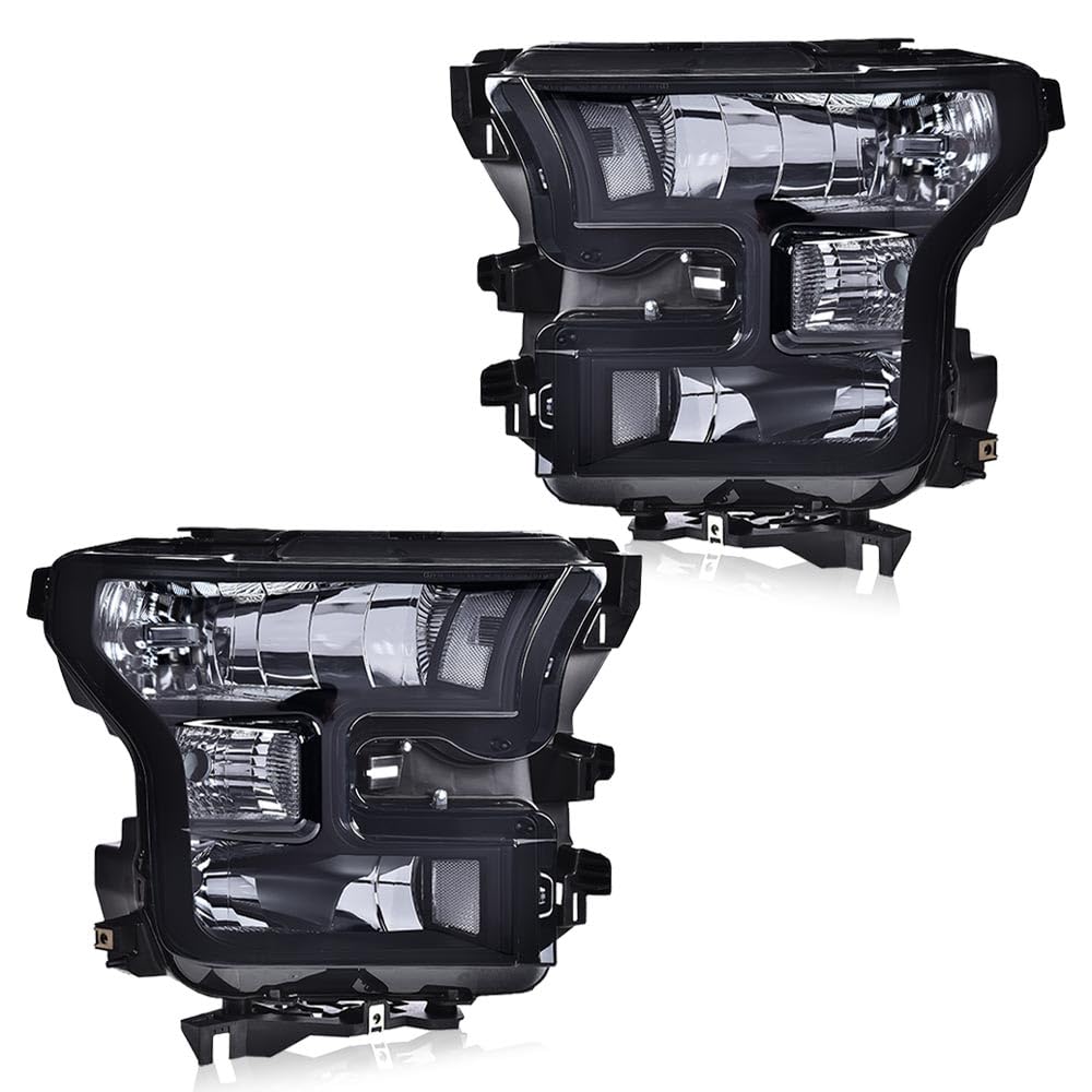LQI Headlights Assembly Compatible with 2015 2016 2017 Ford F150 LH & RH Headlamps FO2502335 FO2503335 FO2502344