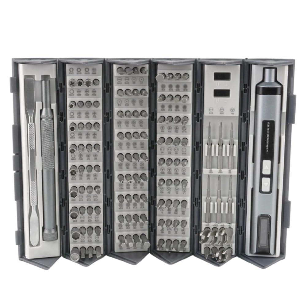 Aundhegrtt As Shown Rechargeable Electric Screwdriver Set Repair Screwdriver Kit Portable Bit Screwdriver Kit