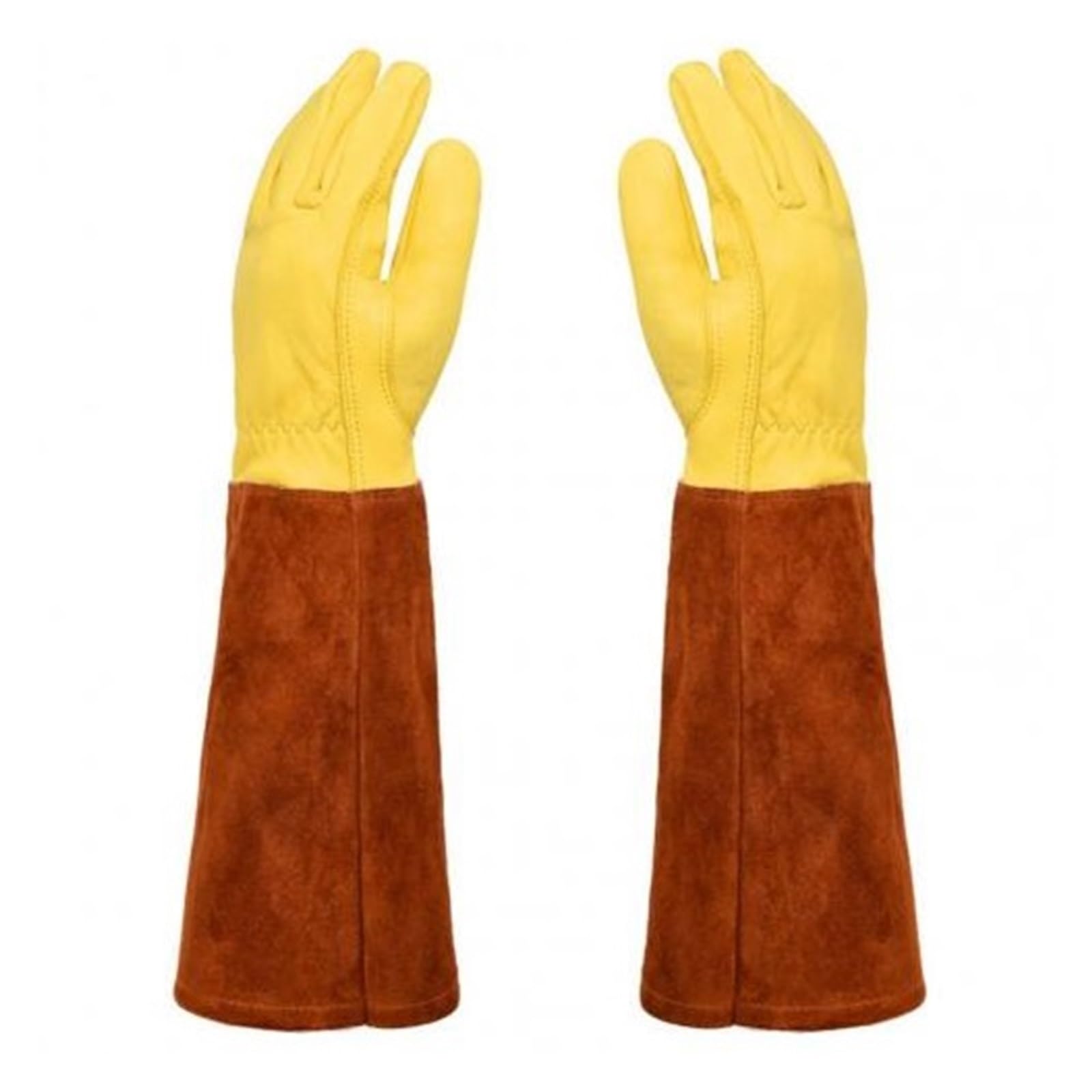 Guanti Da Potatura Di Rose Lunghi Protettivi Multicolori A Maniche Lunghe Utili Resistenti All'usura In Finta Pelle Presa Forte(Brown,S)