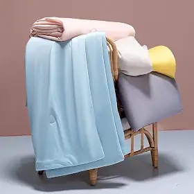 Cobertores refrescantes para quem dorme quente - cobertor legal como sorvete para o verão, edredom leve de dupla face refrescante (tamanho da manta 119 cm x 149 cm, azul e cinza)