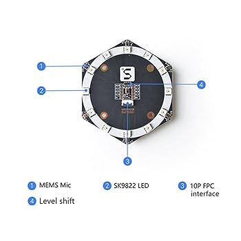 Amazon.com: Sipeed 6+1 Mic Array Sound Source Localization