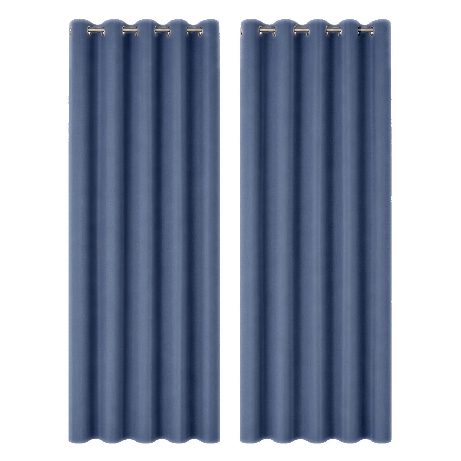 M&J Home Blackout Curtains for Living Room Blue - Thermal Insulated Eyelet Curtains for Bedroom - Energy Saving - 46 x 72 Inch - 2 Panels โ image 1