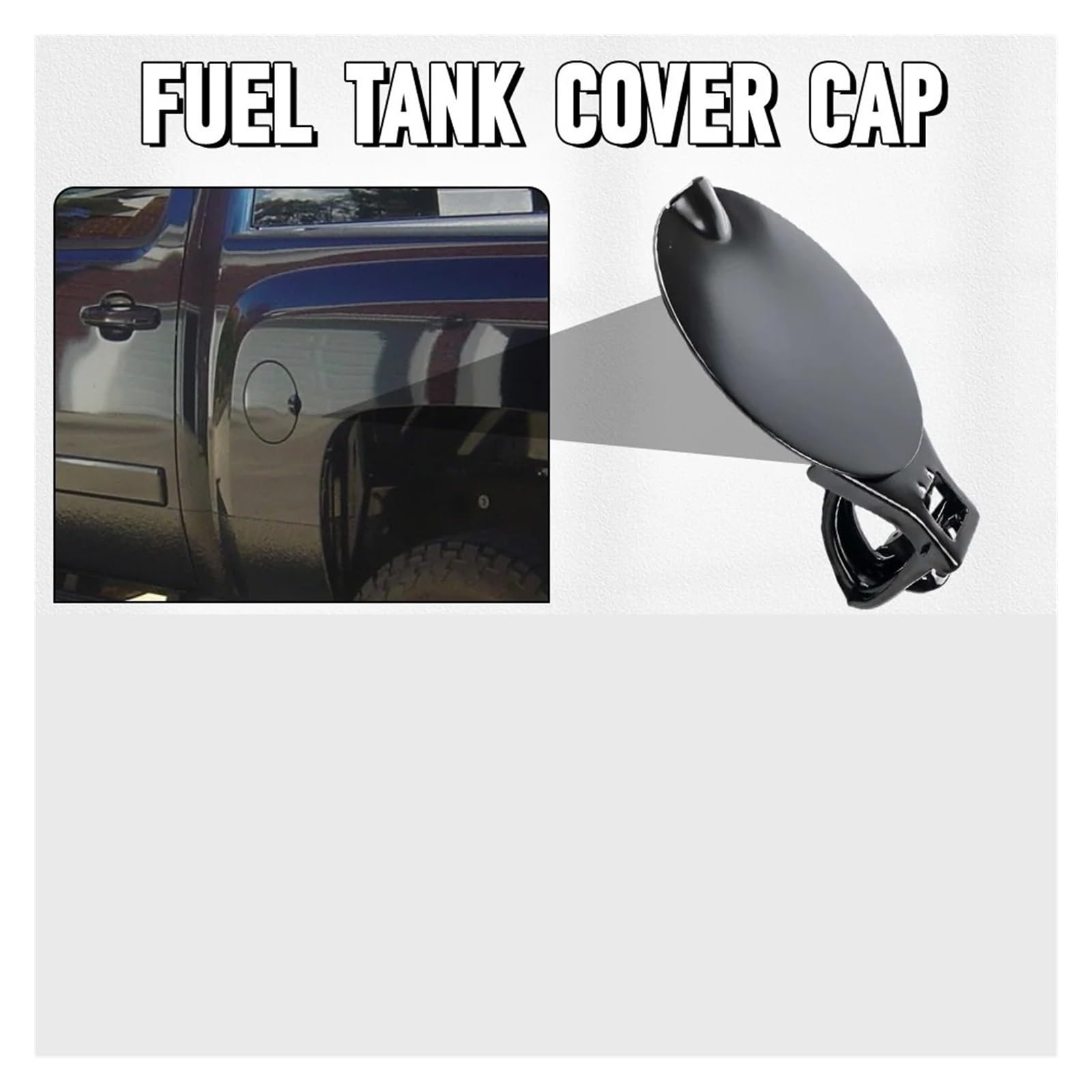 Tapón Del Depósito Combustible Para Chevrolet Para Silverado Para GMC Para Sierra 2500 3500 HD 2007-2013 25871805 Tapa Puerta Tanque Combustible Solapa Sin Pintar