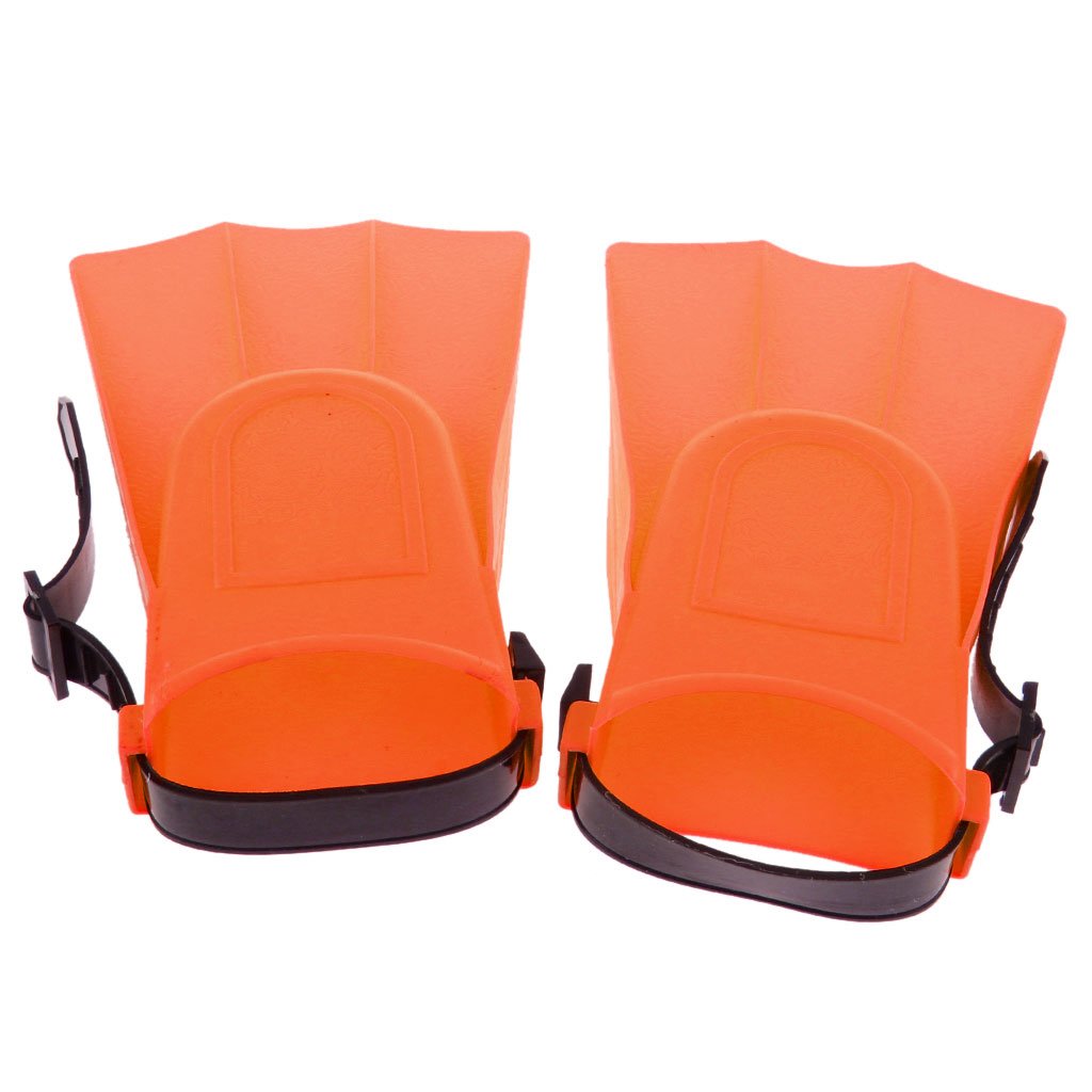 Magideal Kid's Adjustable Flippers Fins Swimming Diving Learning Tools Orange 25-30-image-20